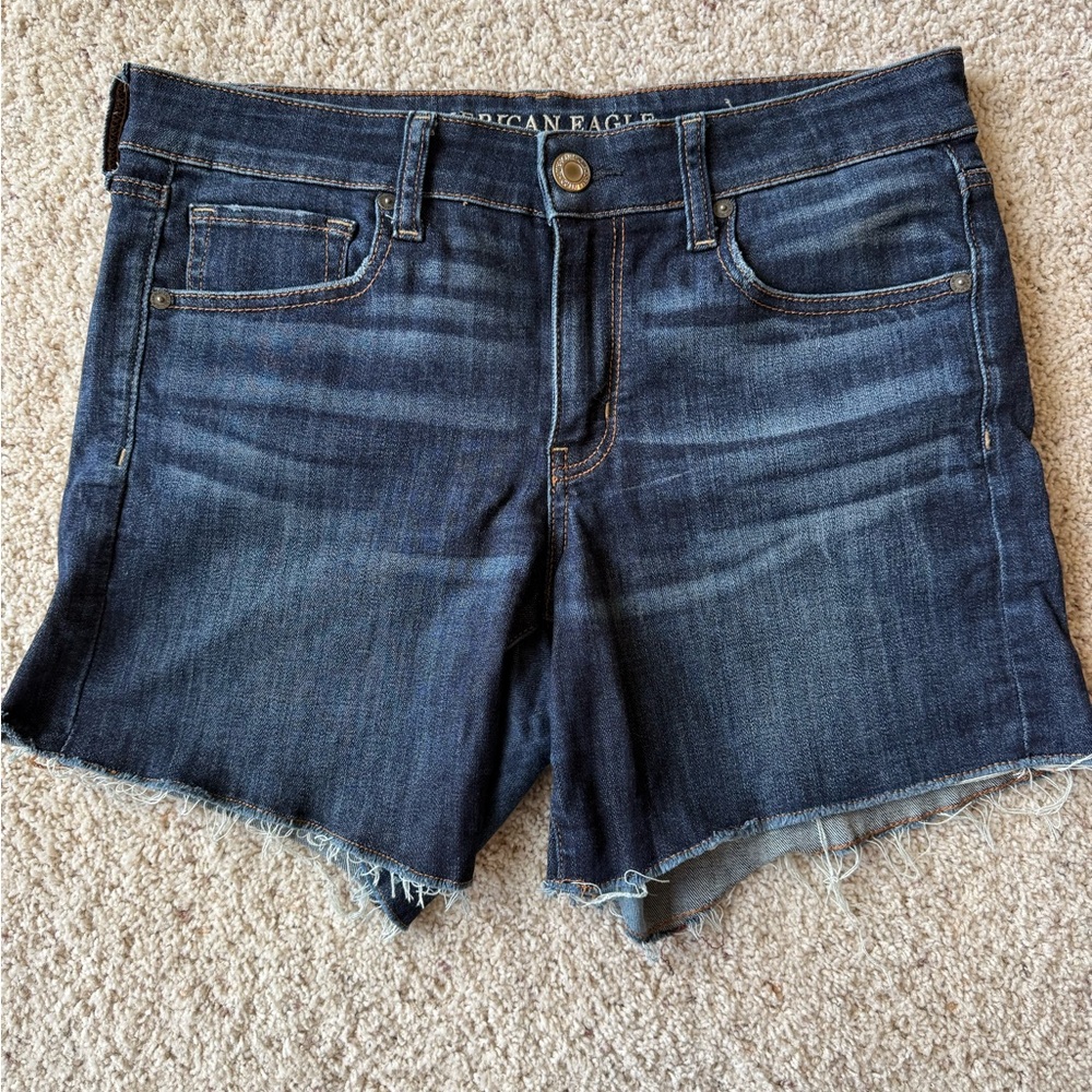 American Eagle Outfitters Dark Blue Denim Jean Shorts